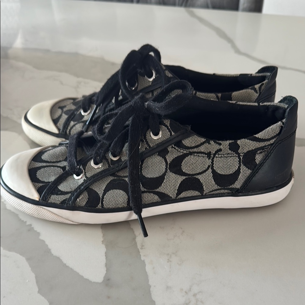Coach Black and White Women's Sneakers - Picture 4 of 6